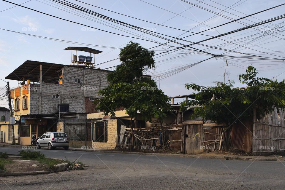 Rural house in machala city neighborhood in ecuador