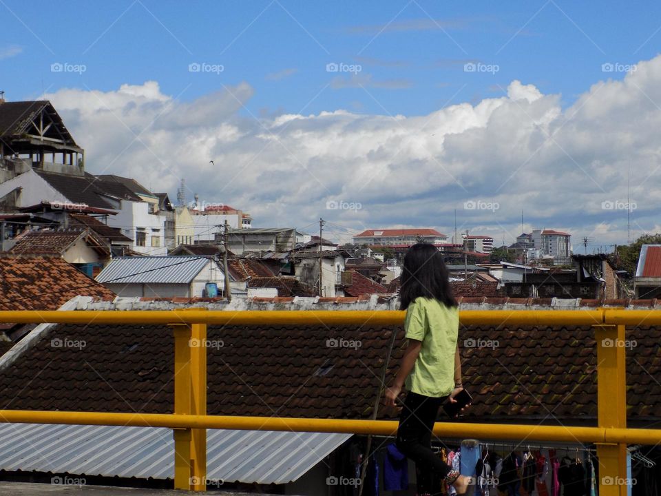 Walk across a bridge