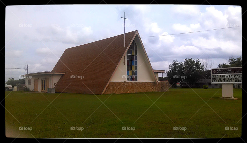 a frame church. this is a place of worship in graham tx