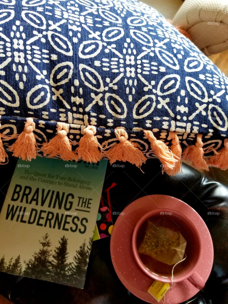 Reading a good book, an inspirational one, makes me happy. I'm happy to catch up on my reading while sipping tea and sitting on my favorite chair. It's a good day.