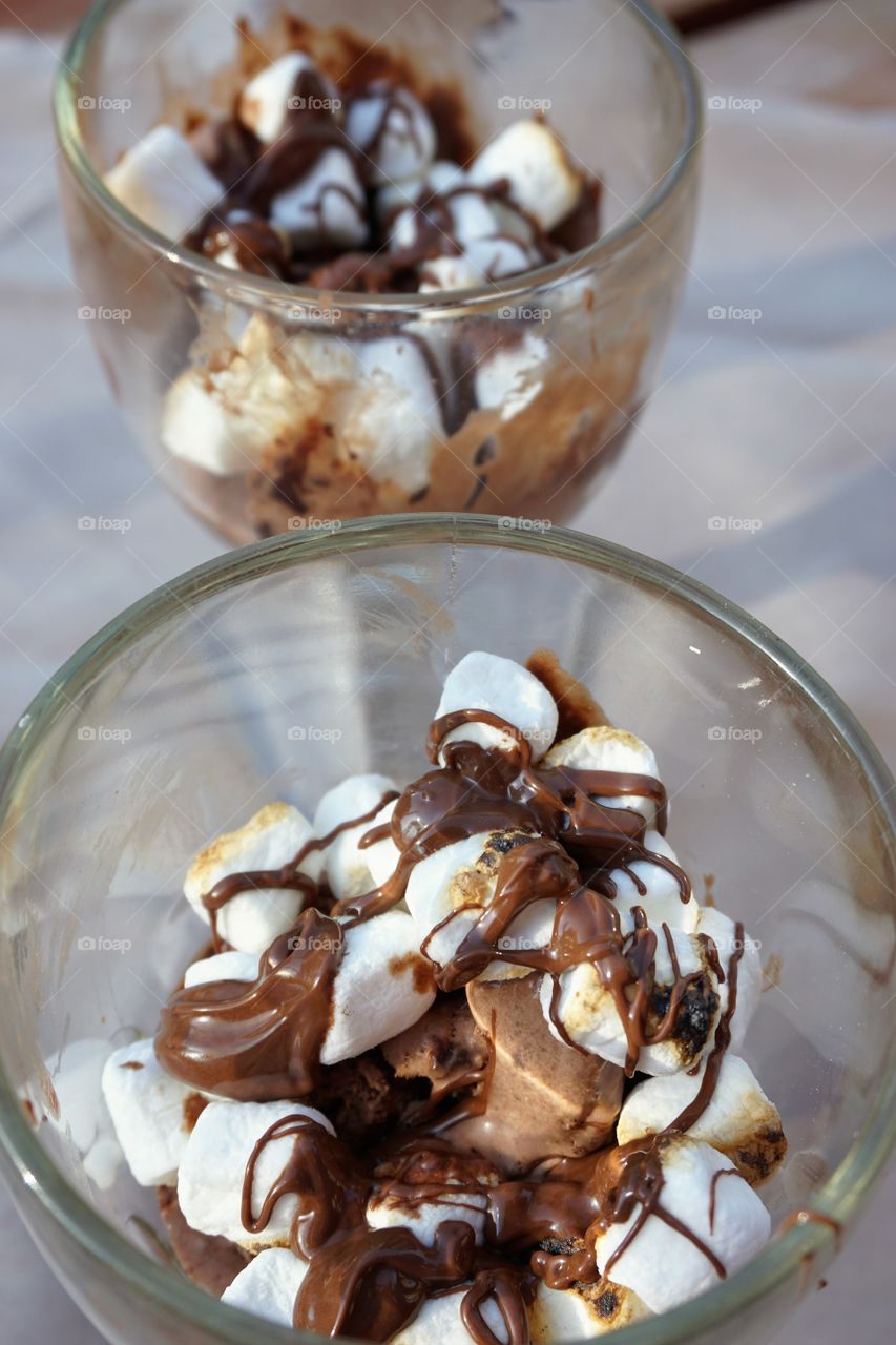 Ice cream in bowl