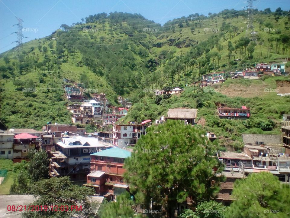beautiful view of Hill's and village