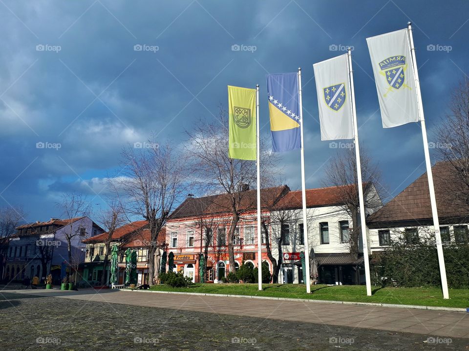 on the main square of the city of Zenica