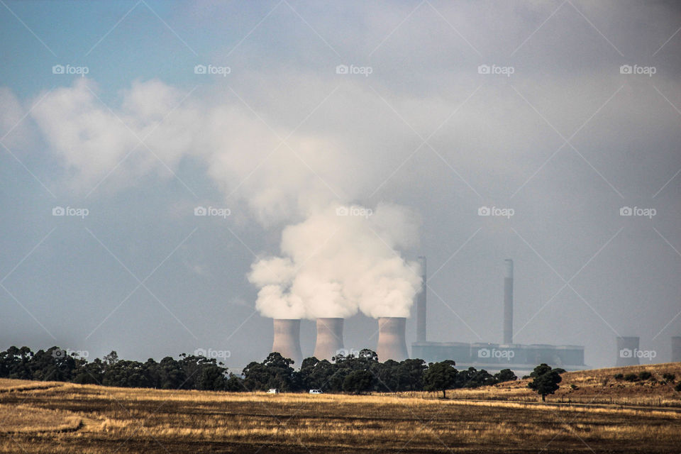 Power station cooling towers