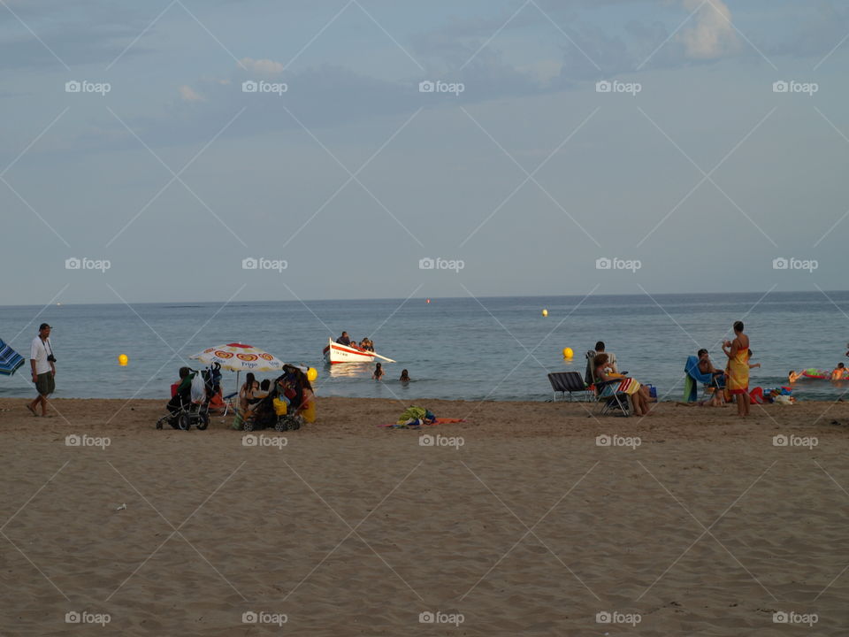 Luces de atardecer en la playa