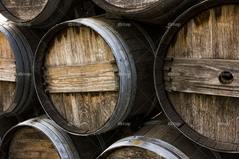 Wine Barrels close-up
