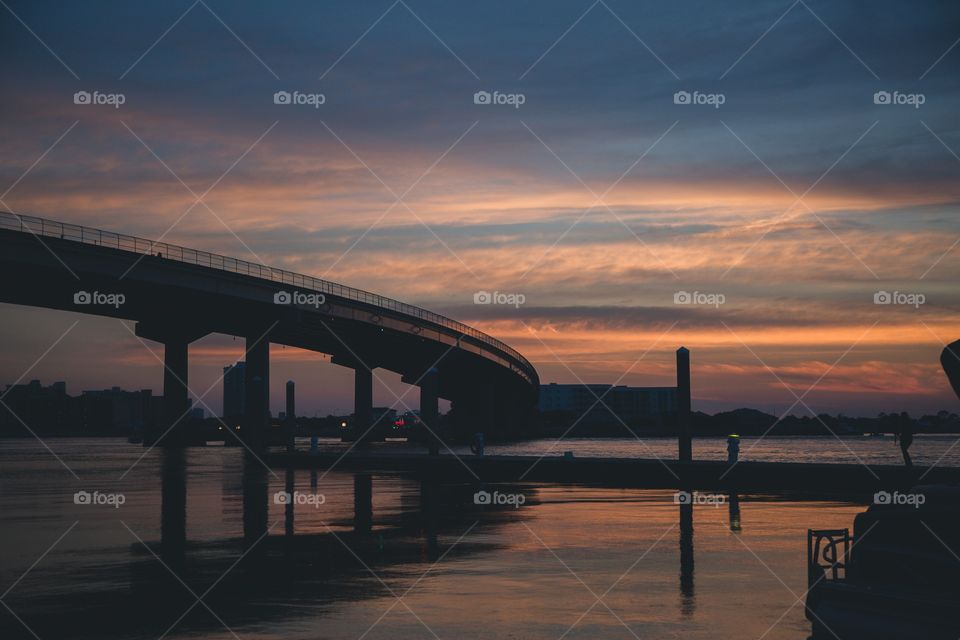 Bridge at sunset 