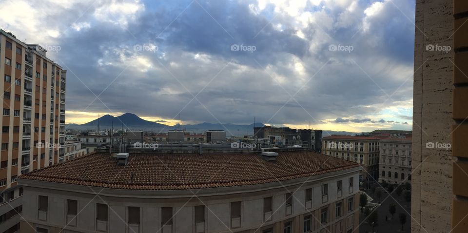 Naples-San Giuseppe. Mount Vesuvius.  Pompeii