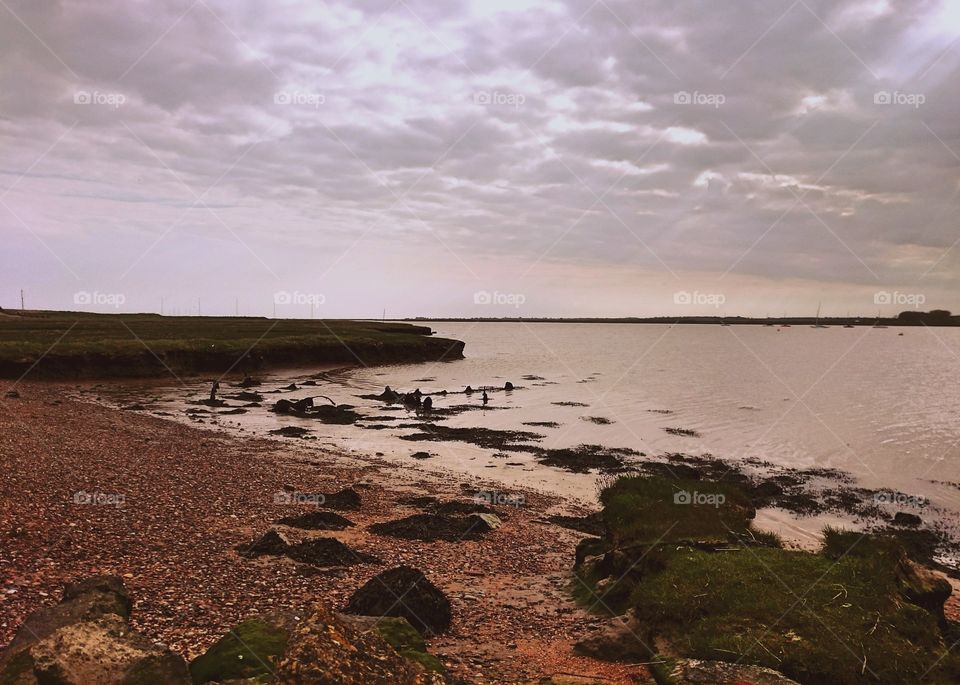 the river alde at low tide