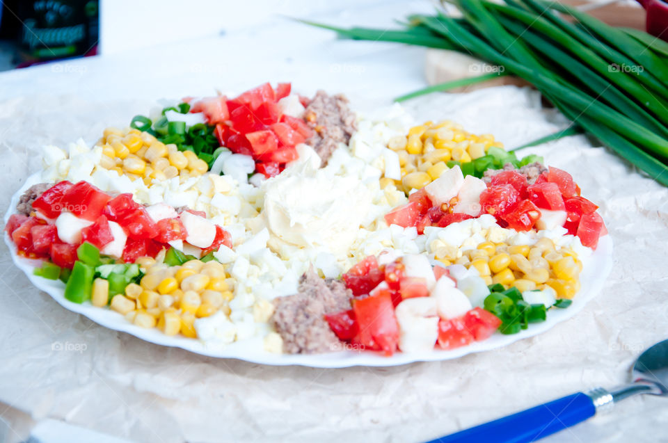 Fresh vegetables salad