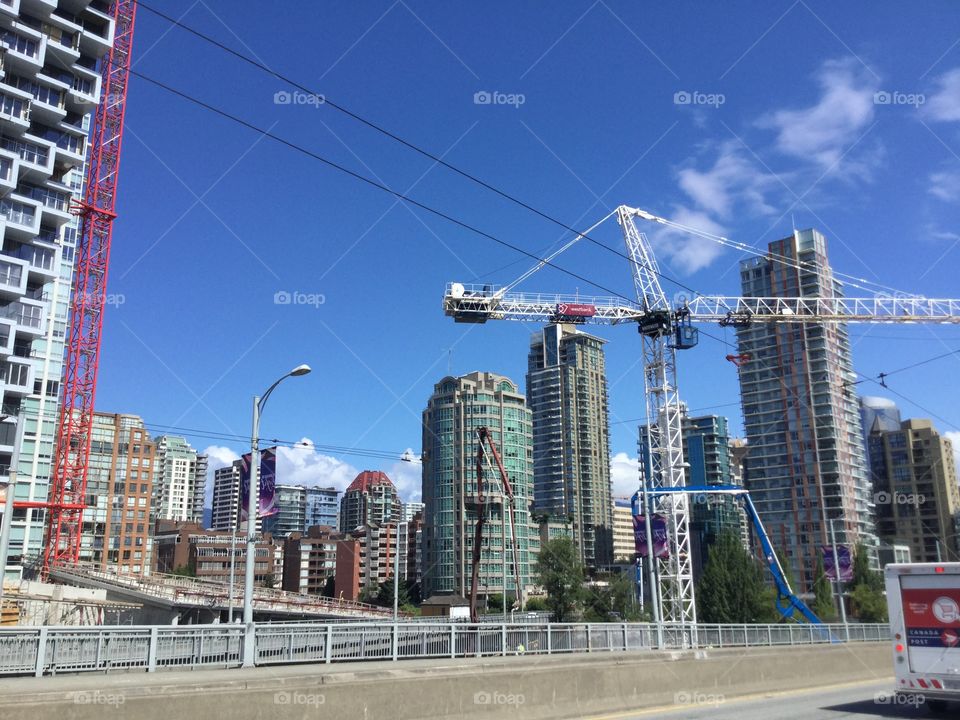 Skyline of Vancouver, British Columbia, Canada 