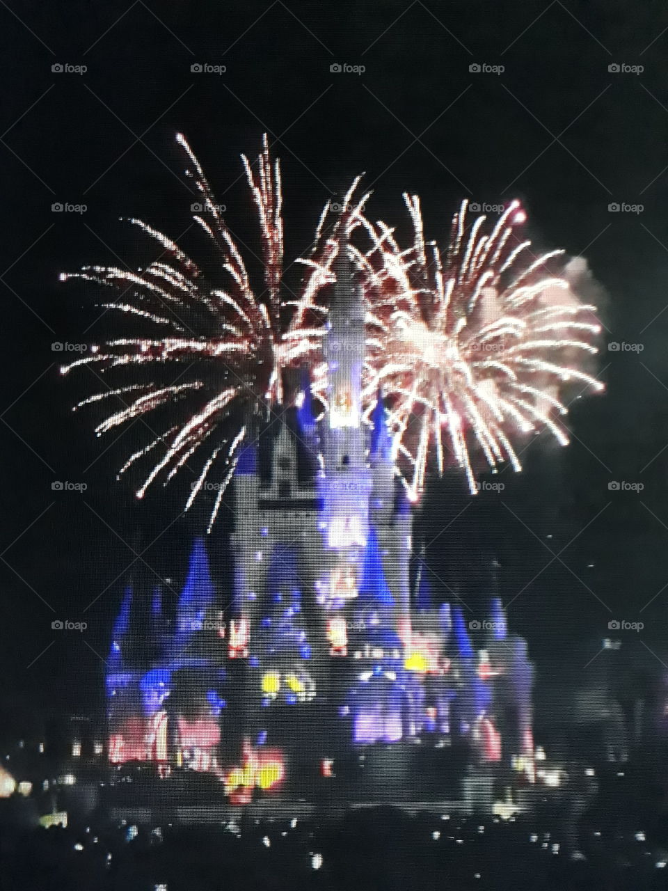 paisagem  noturna com luzes