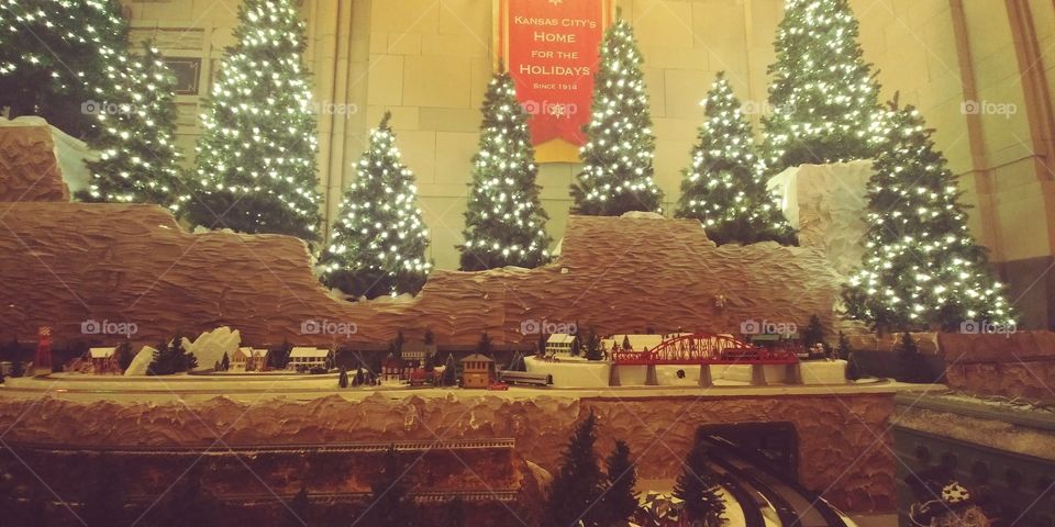 Christmas display at Union Station in Kansas City