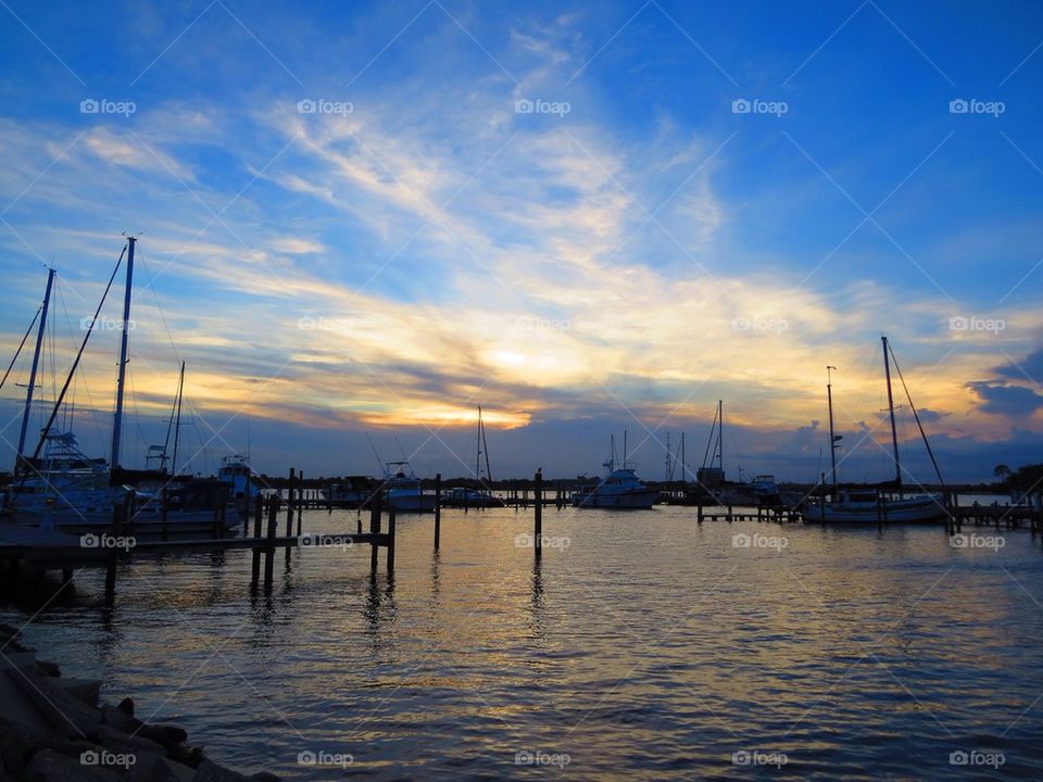 Sunset at the docks