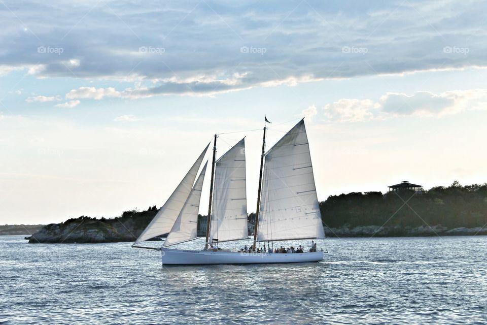 Yacht on the Narragansett Bay