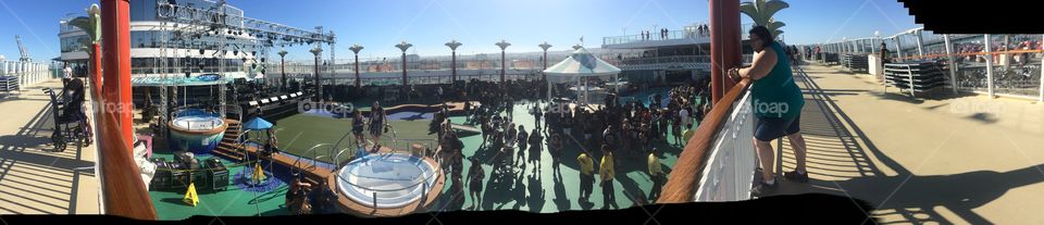 On the deck of the NCC Norwegian Pearl