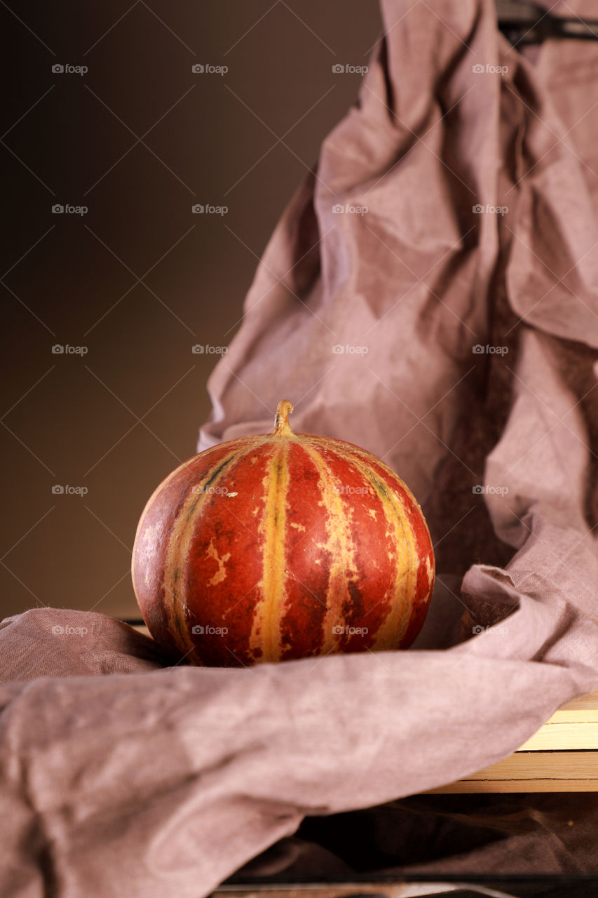 Indian fruit Musk melon with a fabric