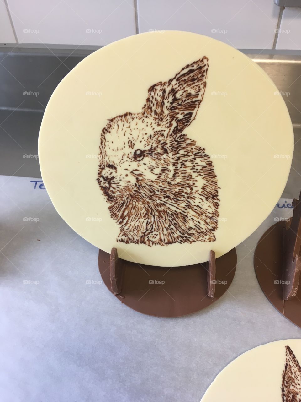 Chocolate bunny decoration 