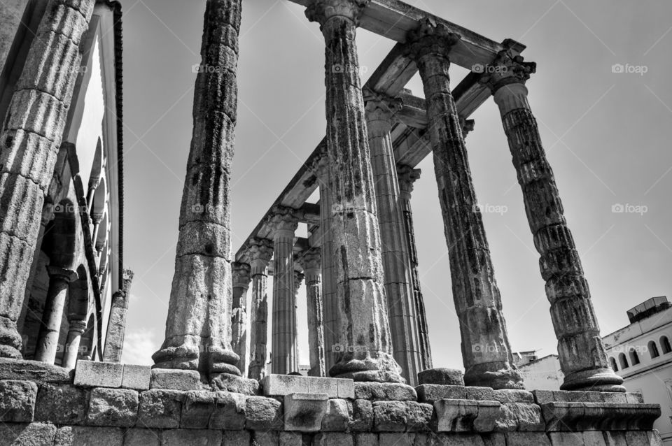 Temple of Diana. Temple of Diana, Mérida, Spain