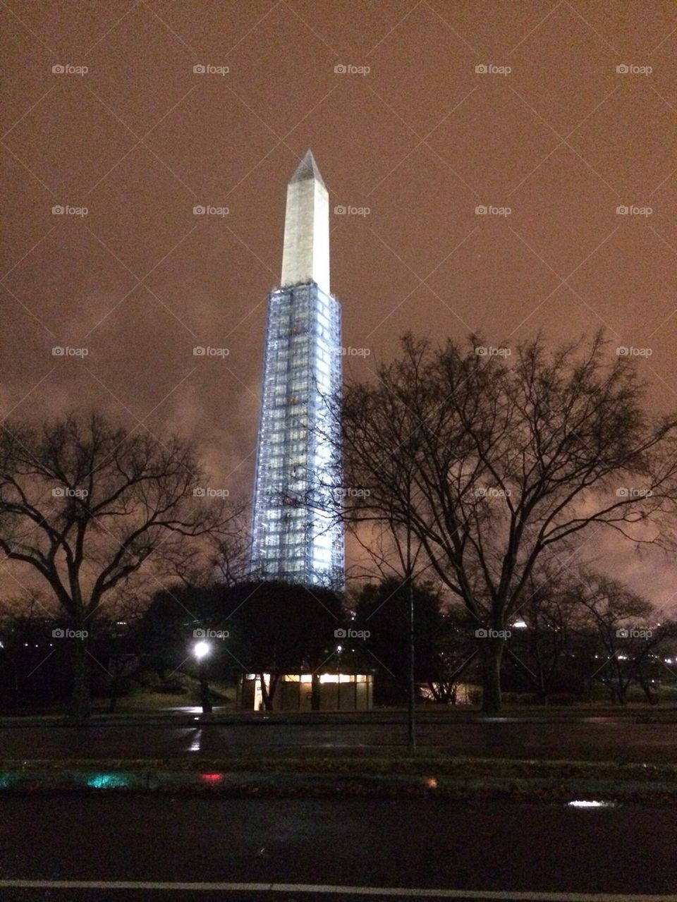 Washington Monument Under Construction