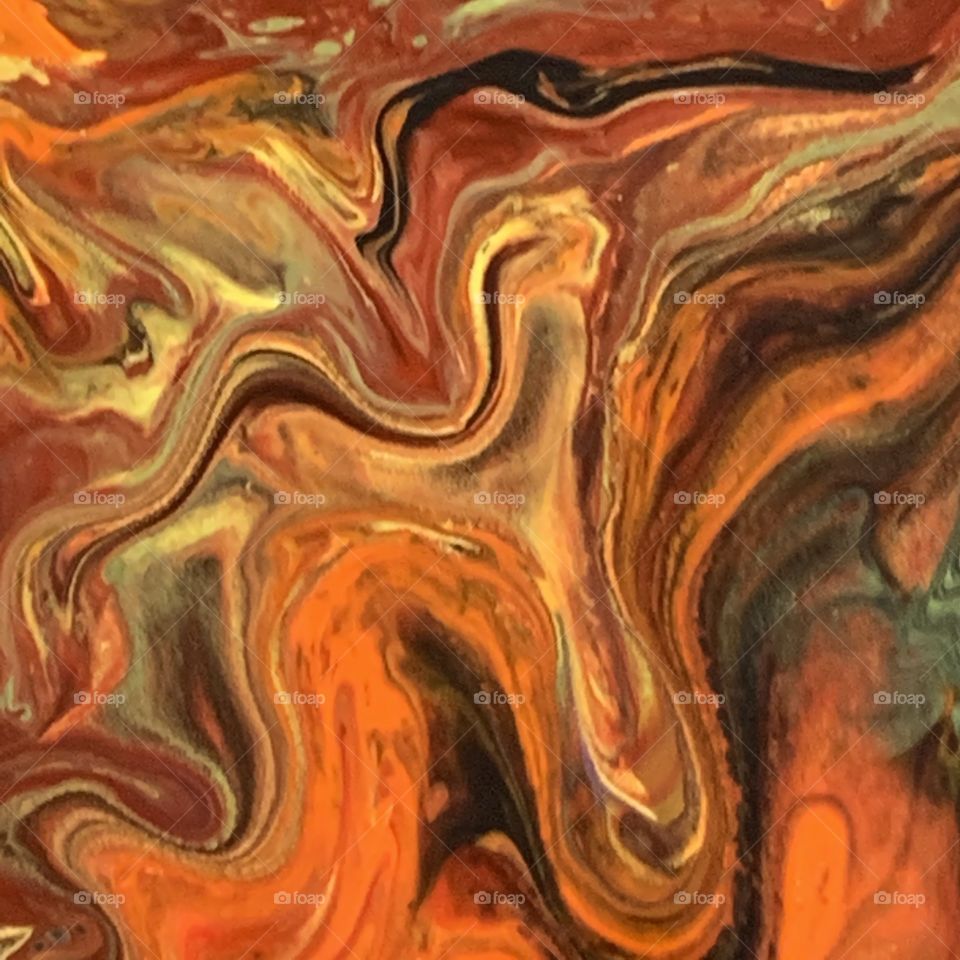 Acrylic pour abstract art 