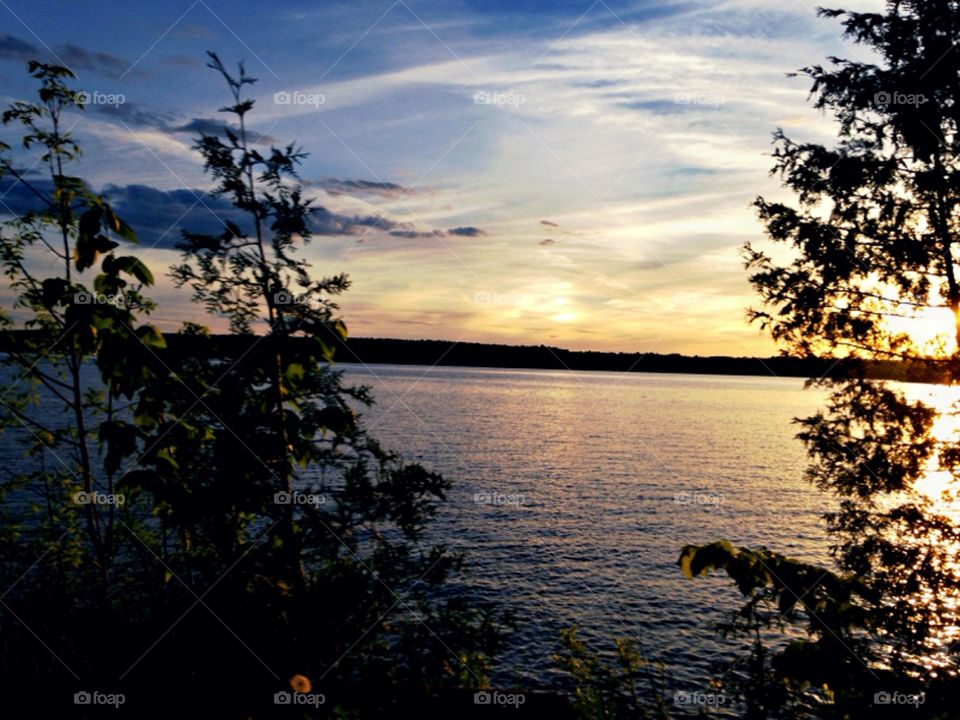 Lake carmi vermont sunset