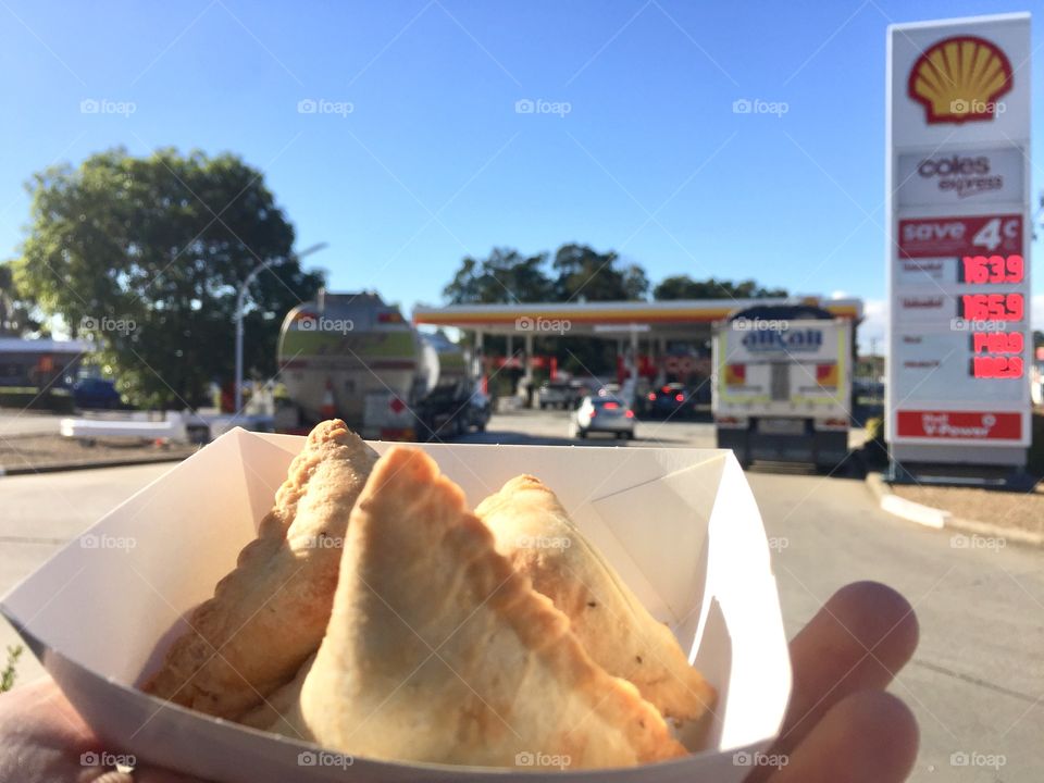 Tantalizing Samosa snacks during a truck pitstop at the highway Shell station - Parramatta Rd, Cnr Walker St, Five Dock NSW 2046 