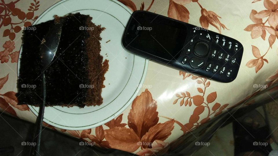 My cake and my phone.