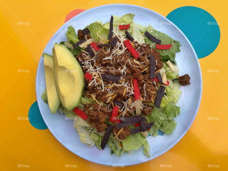 Mexican Caesar Salad With Fresh Avocado