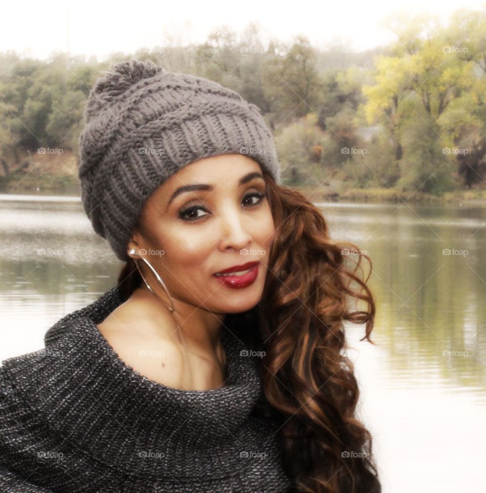 portrait of a fashion model by Rivers Edge