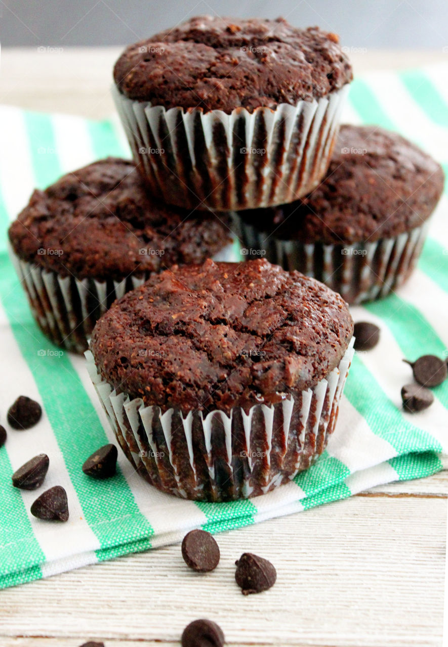 Double chocolate muffins