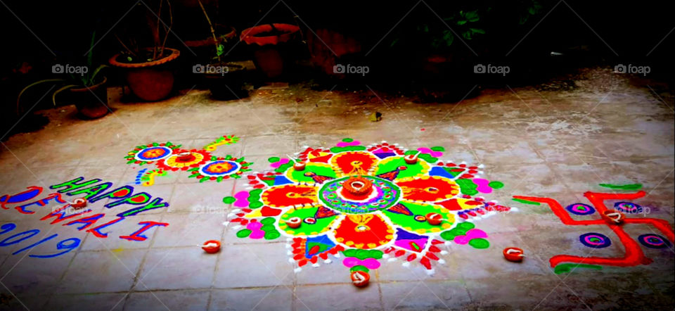 Colourful Rangoli.
