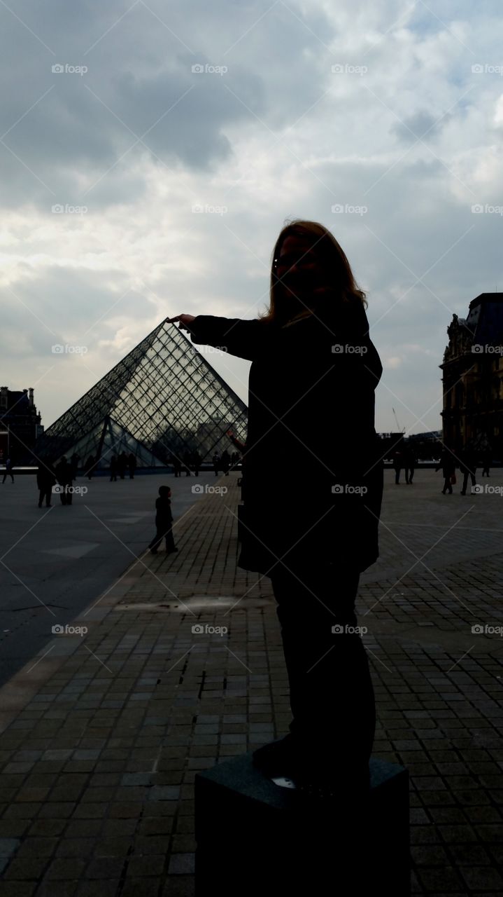 My silhouette at the Louvre