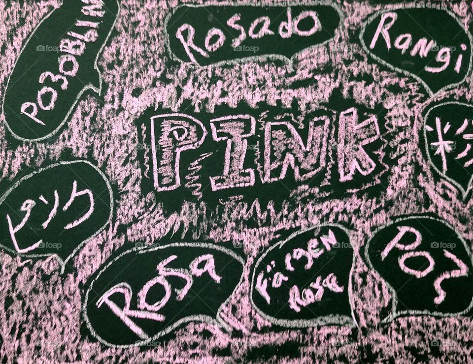 pink in many different languages abstract Rockingham