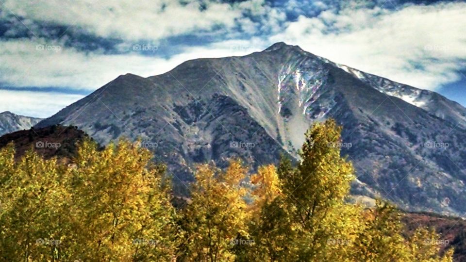 Golden Aspens surround Mt Sopris