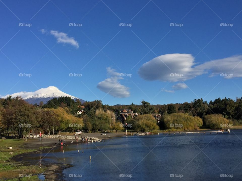 Volcano Villarrica in southern Chile 