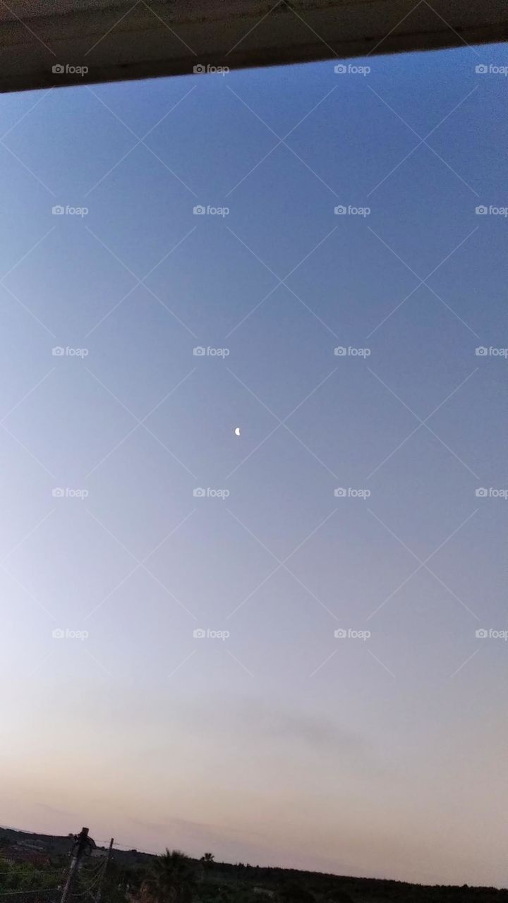 The moon when it's day!