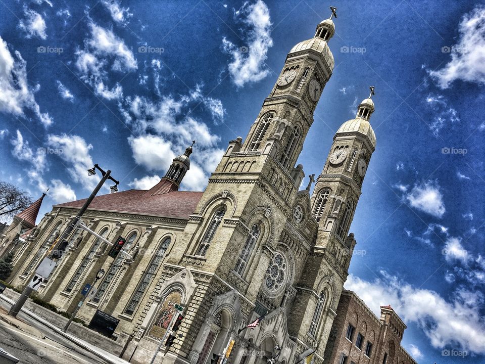 Low angle view of old building