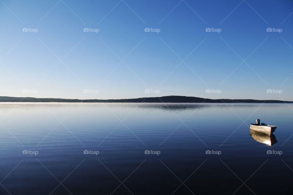 Calm waters of Lake Bernard in the heart of cottage country.
