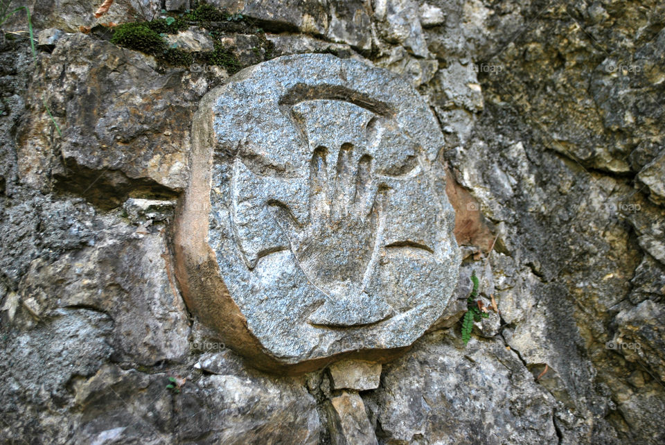 Handprint of Saint Carlo Borromeo - Valsolda, Como, Lombardy, Italy.