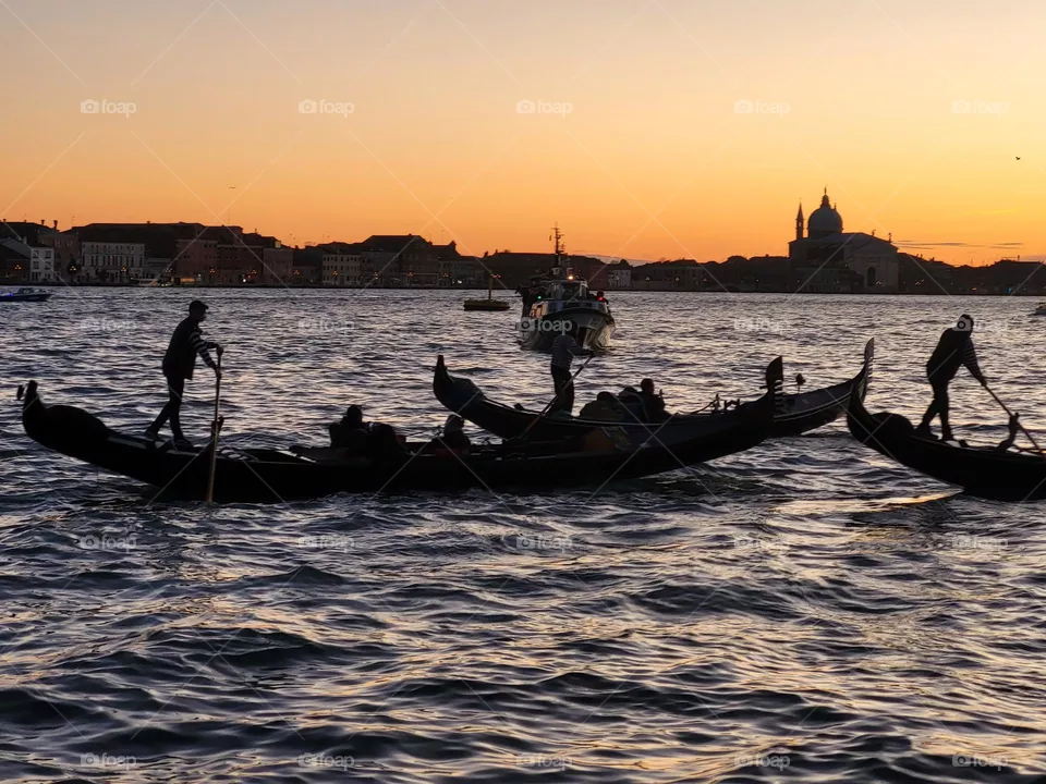 gondolas in Venice