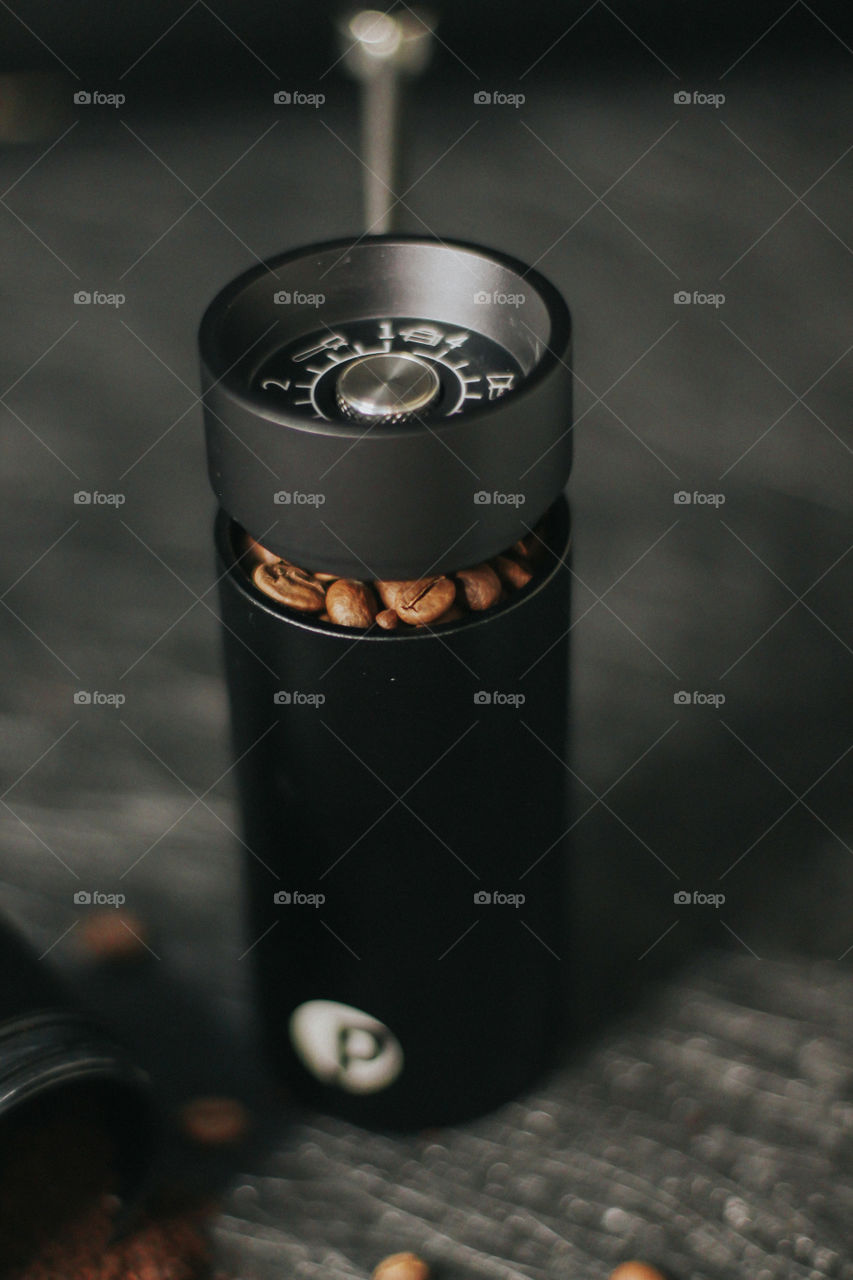 Black coffee grinder 