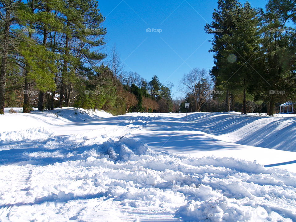 Snowy road