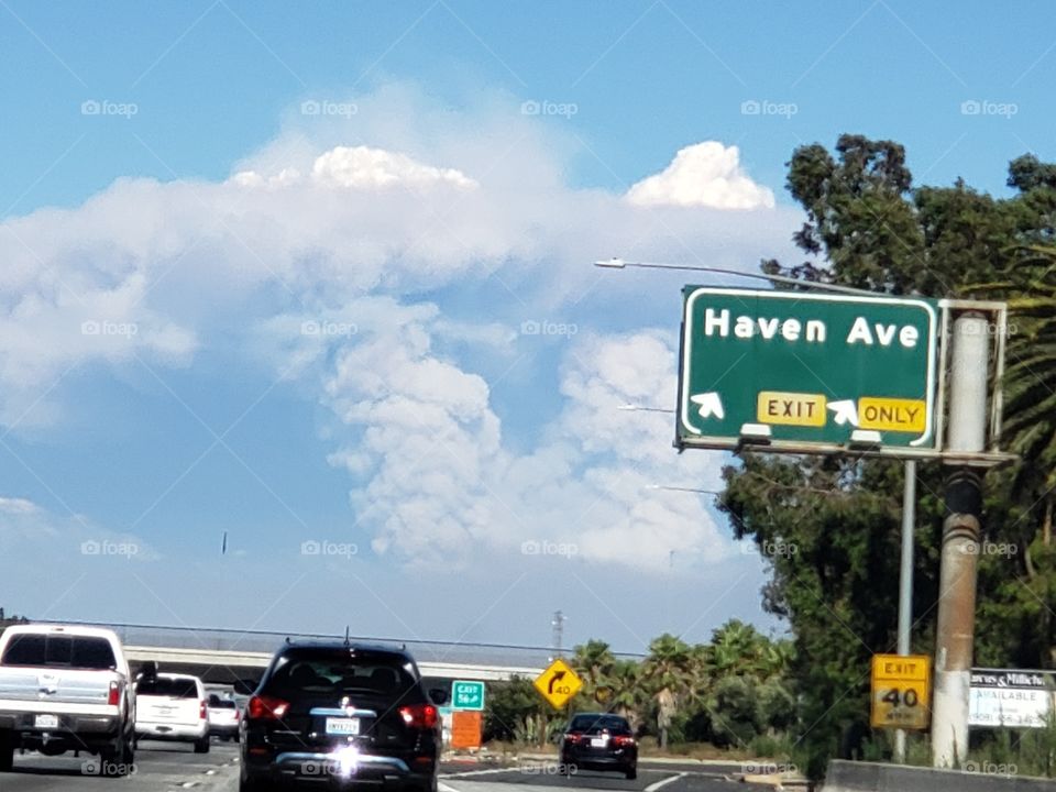 Freeway Traffic Offramp Smoke