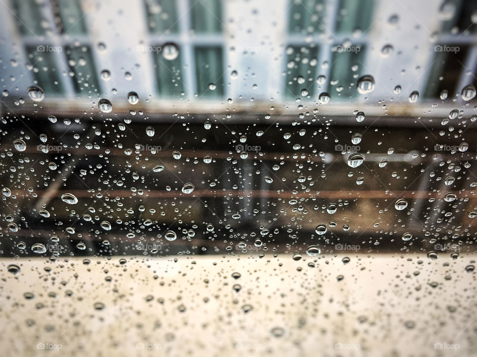 Raindrops on a window glass 