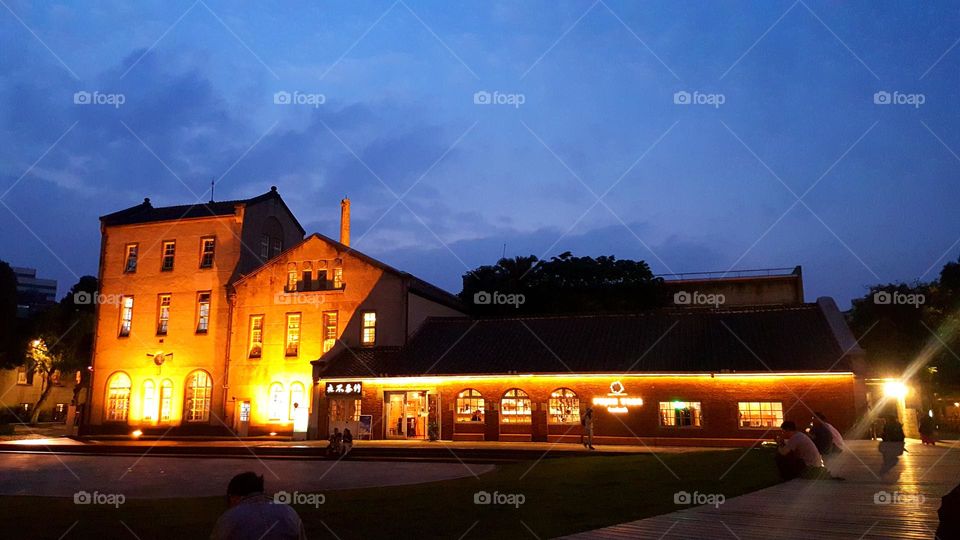 building night view window view lighting