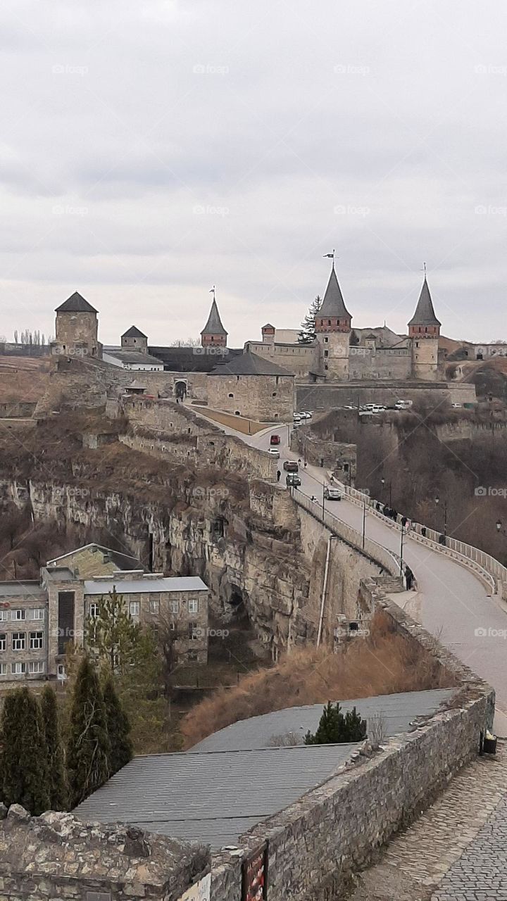 Old fortress in Kamyanets-Podilskyi, Ukraine