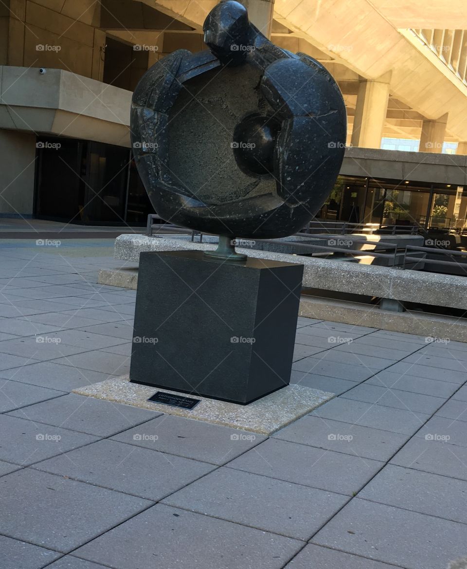 Sculpture outside the Department of Energy