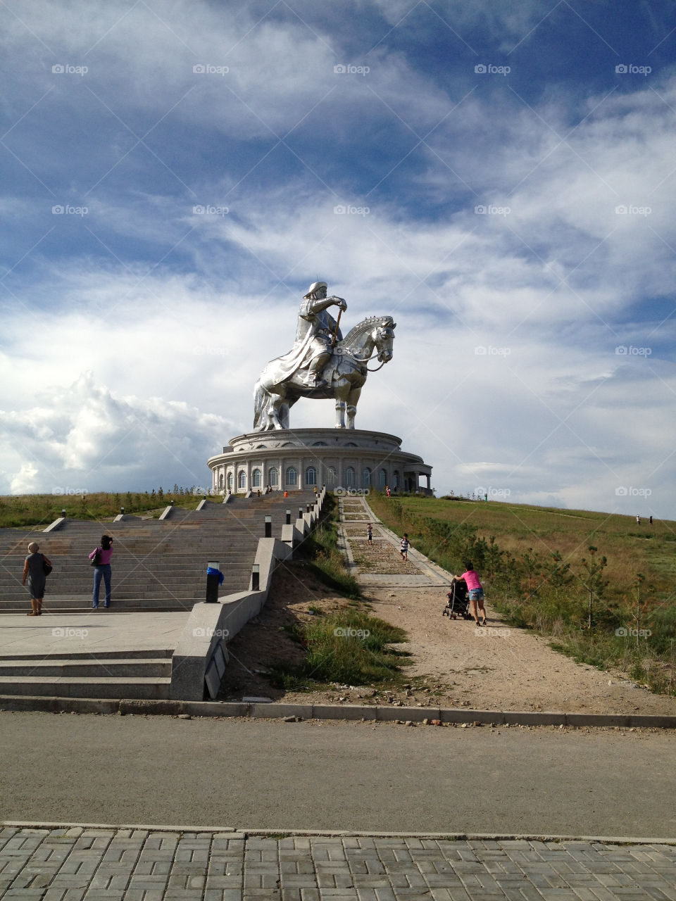 statue silver mongolia ulaanbaatar by mark_bonthrone