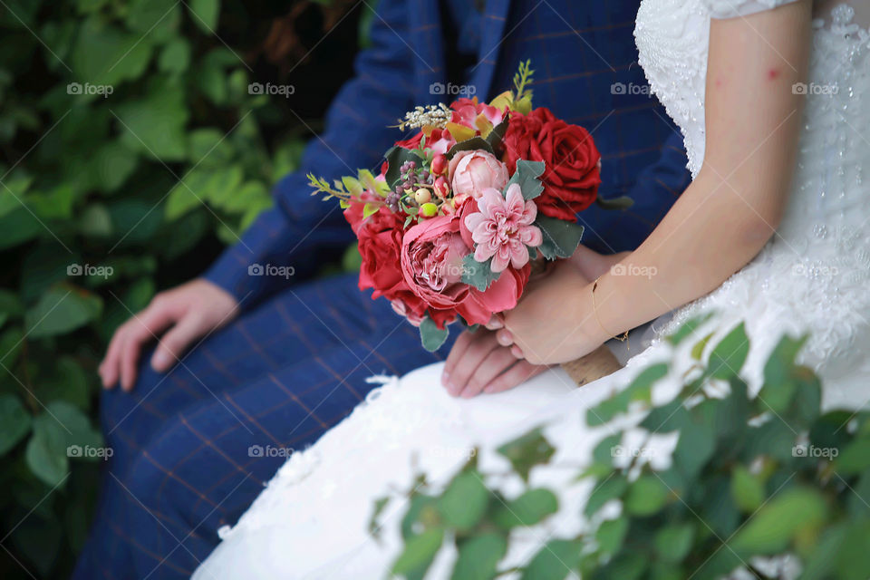 Wedding red flowers